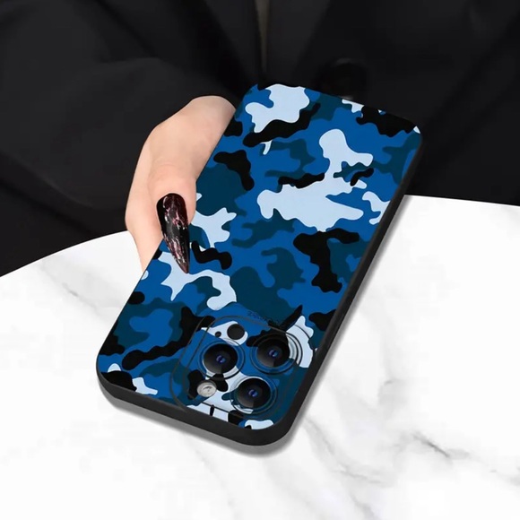 New iPhone 16 Plus protective case cool trendy design hot camo camouflage navy - Picture 5 of 6